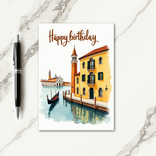Joyful Cityscape Birthday Card