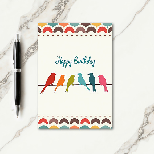 Joyful Colorful Bird Card
