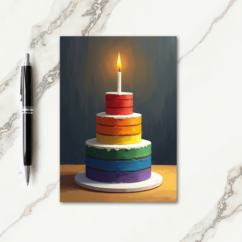 Joyful Colorful Cake Card