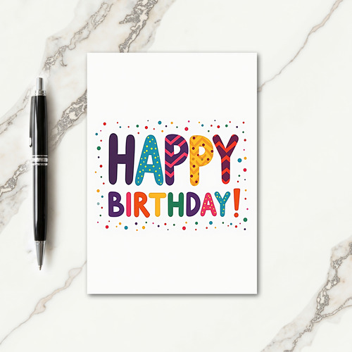 Joyful Colors Birthday Card