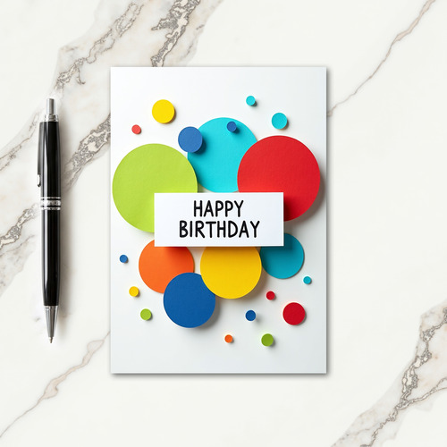 Joyful Concentric Birthday Card
