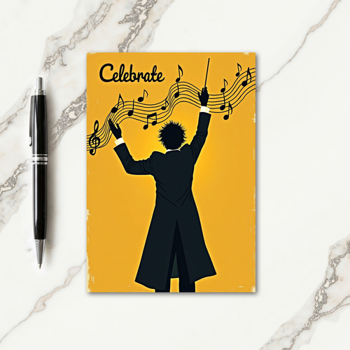 Joyful Conductor Birthday Card