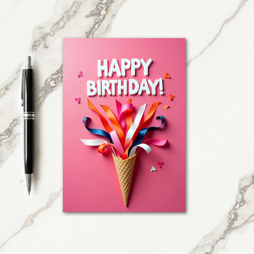 Joyful Cone Birthday Card