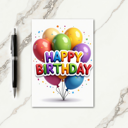 Joyful Confetti Birthday Card