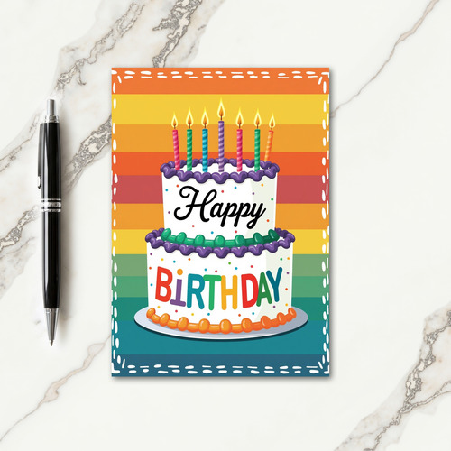 Joyful Confetti Cake Card