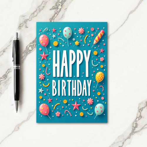 Joyful Confetti Stars Card