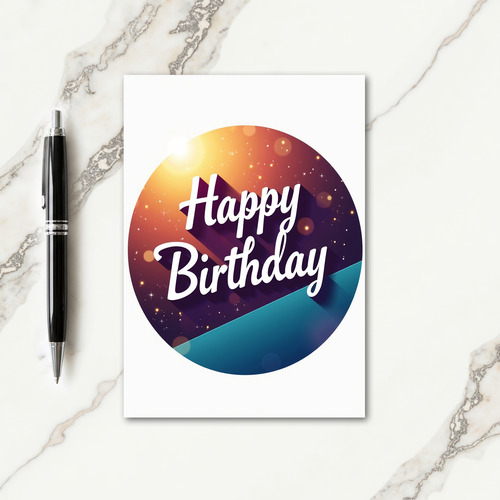 Joyful Cosmic Birthday Card