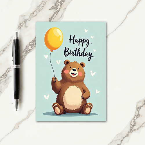 Joyful Creature Balloon Birthday Card
