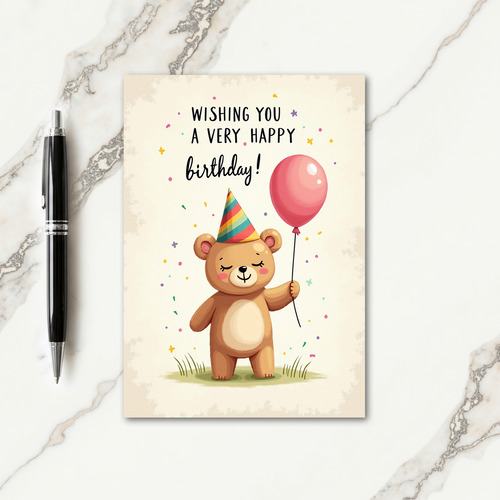 Joyful Creature Party Hat Card