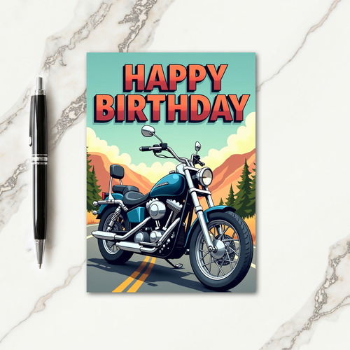 Joyful Cruiser Bike Birthday Card