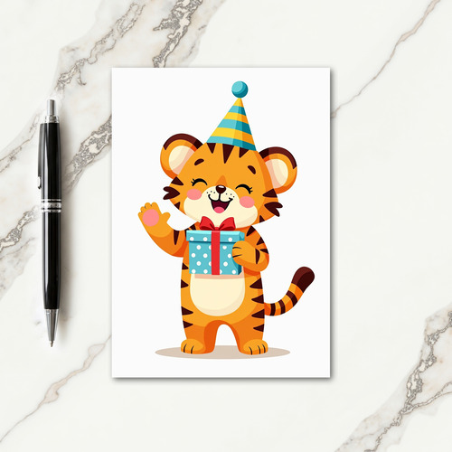 Joyful Cub Birthday Card