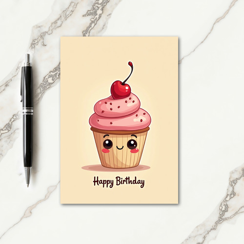Joyful Cupcake Birthday Card