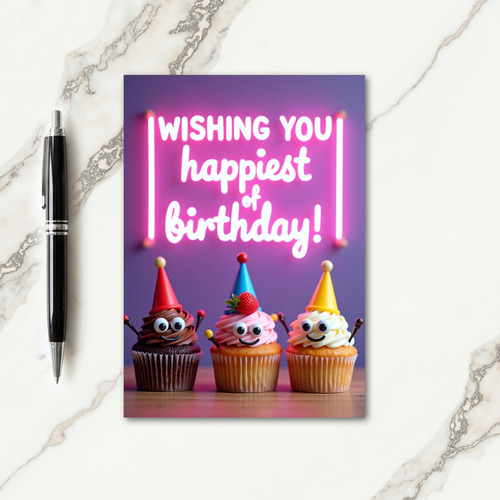 Joyful Cupcake Party Card