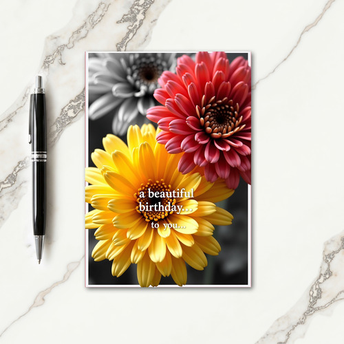 Joyful Daisy Birthday Card
