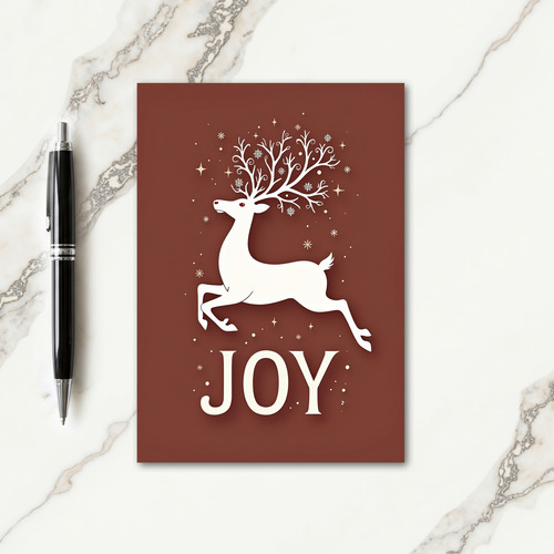 Joyful Deer Christmas Card