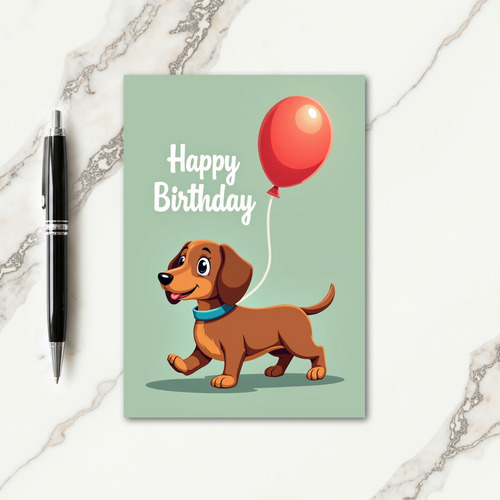Joyful Dog Balloon Card