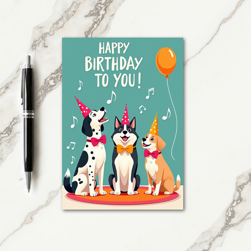 Joyful Dog Birthday Art Card