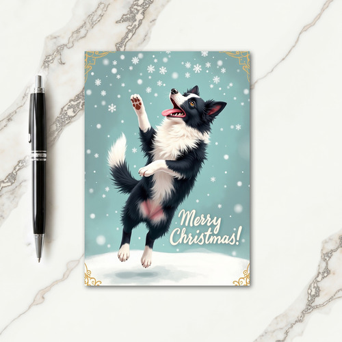 Joyful Dog Christmas Card