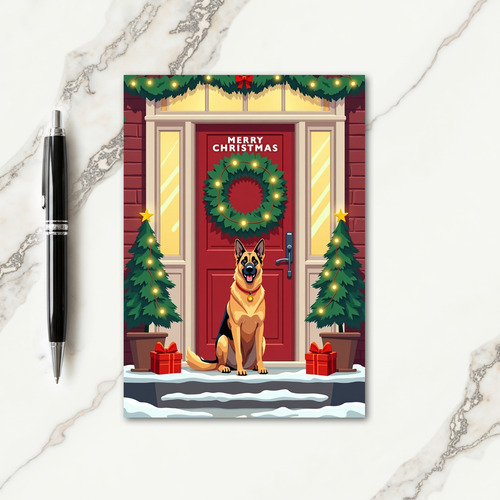 Joyful Dog Christmas Door Card