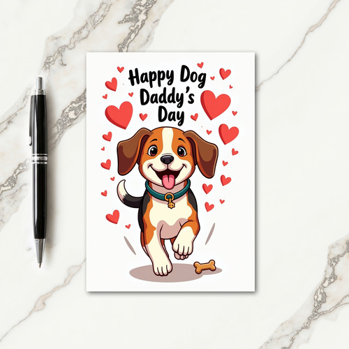 Joyful Dog Daddys Day Card