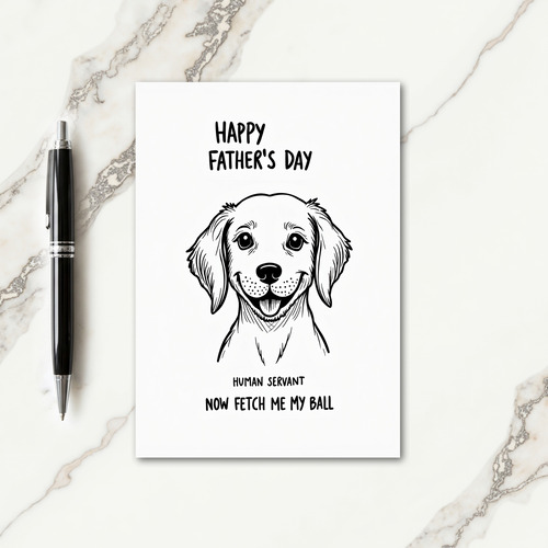 Joyful Dog Fathers Day Line Card