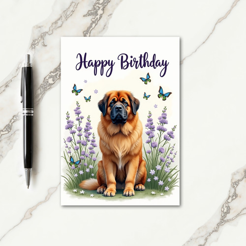 Joyful Dog Floral Card