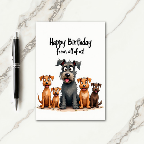 Joyful Dog Friends Birthday Card