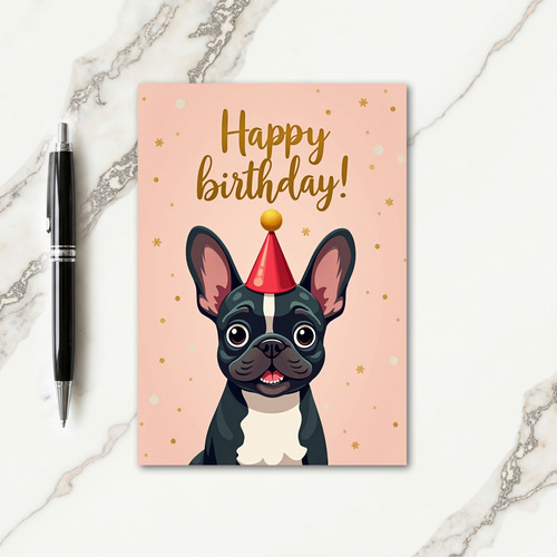 Joyful Dog Illustration Card