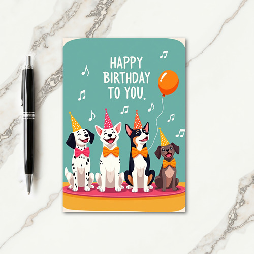 Joyful Dog Party Card