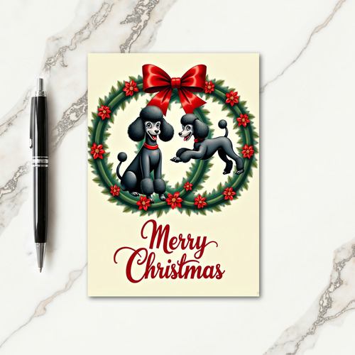 Joyful Dogs Christmas Garland Card