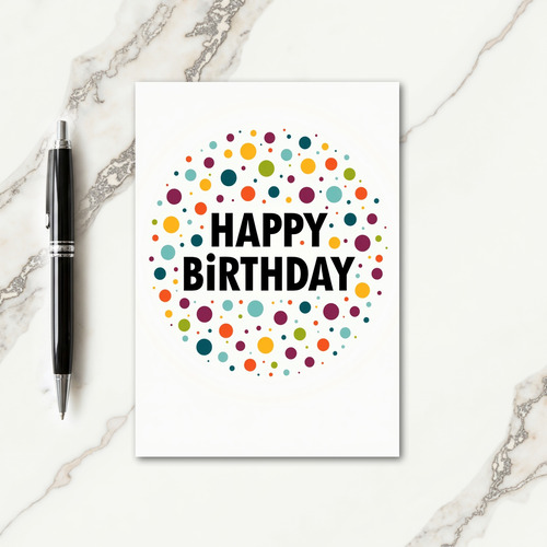 Joyful Dotted Birthday Card