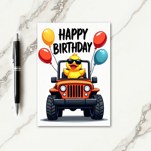 Joyful Driver Birthday Card
