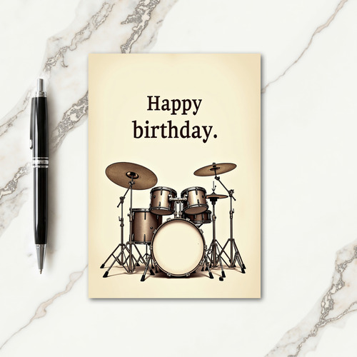 Joyful Drum Set Card