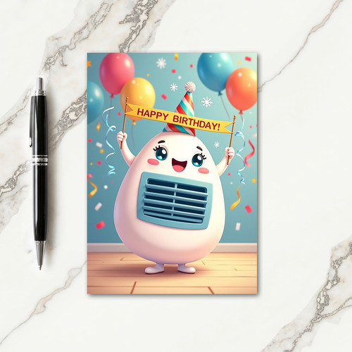 Joyful Egg Character Birthday Card