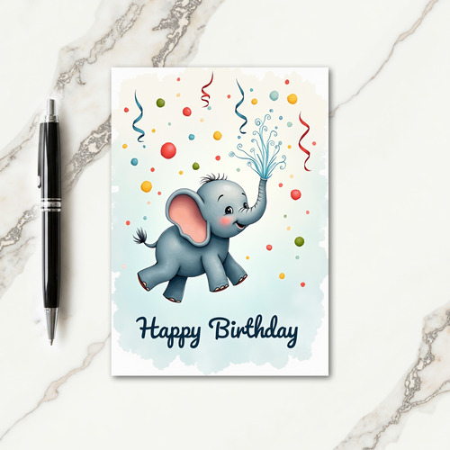 Joyful Elephant Celebration Card