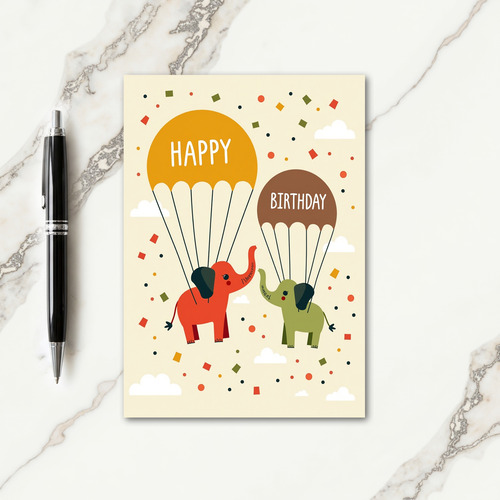 Joyful Elephant Parade Card