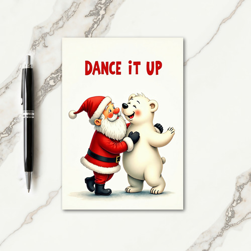 Joyful Embrace Friends Christmas Card