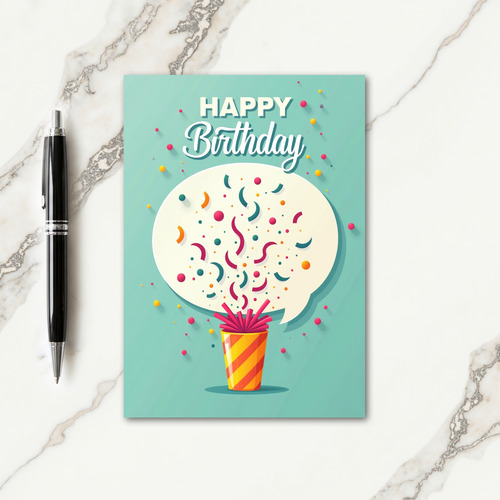Joyful Explosion Birthday Card