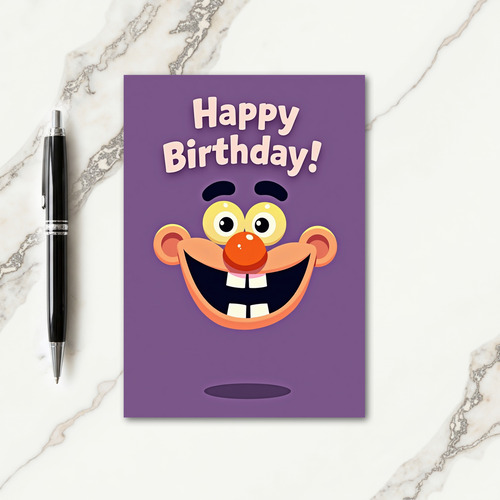 Joyful Face Birthday Card