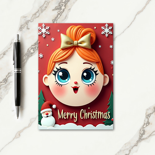 Joyful Face Christmas Card