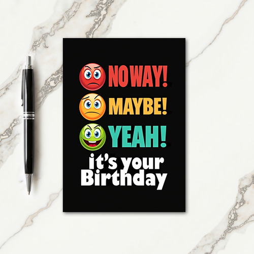 Joyful Faces Birthday Card