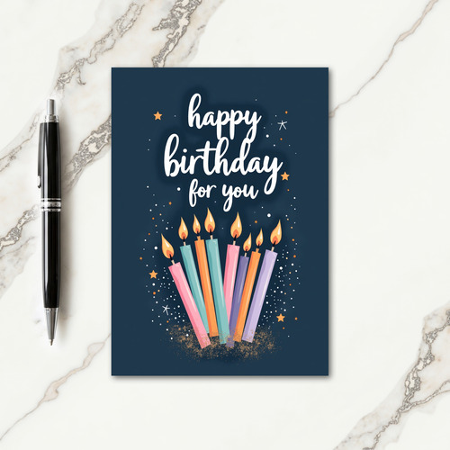 Joyful Fanned Birthday Card