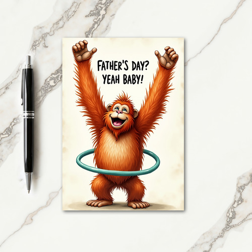 Joyful Fathers Day Ape Art Card
