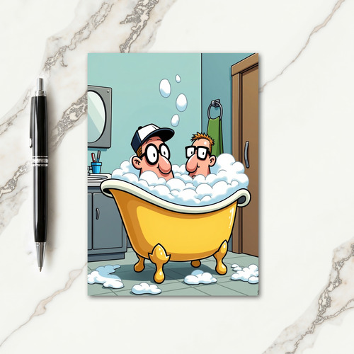 Joyful Fathers Day Bubble Bath Card