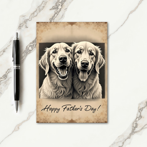 Joyful Fathers Day Dogs Card
