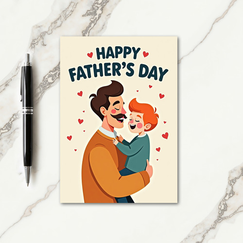 Joyful Fathers Day Hug Card