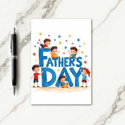 Joyful Fathers Day Kids Card