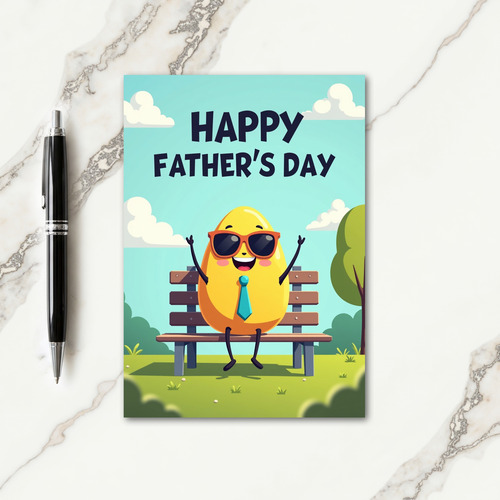 Joyful Fathers Day Oval Figure Card