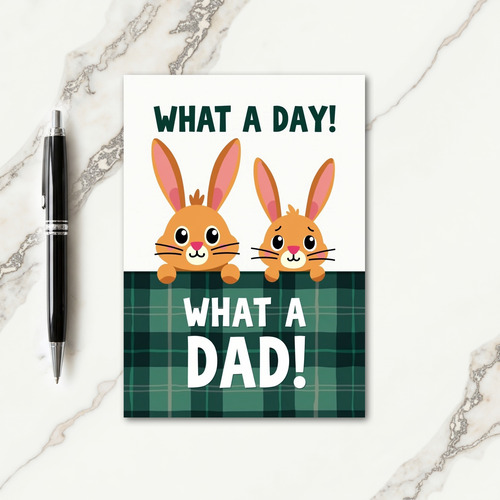 Joyful Fathers Day Plaid Card
