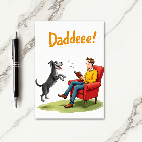 Joyful Fathers Day Scene Card
